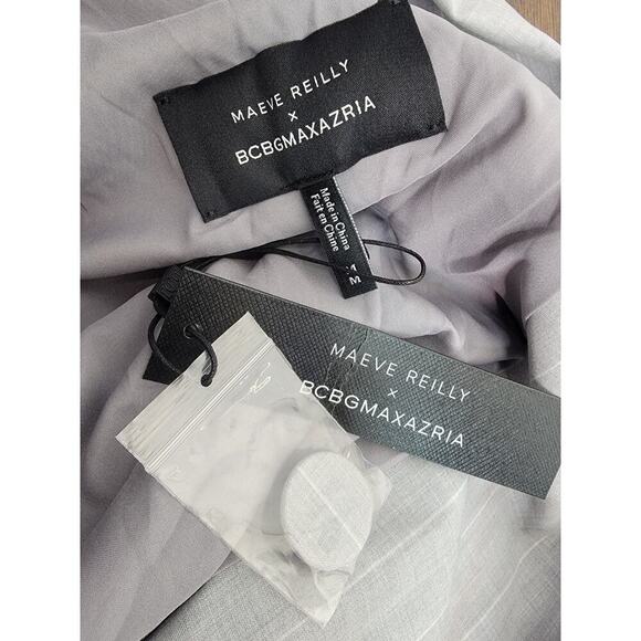 Maeve Reilly x BCBGMaxAzria Formosa Lace-Up Blazer Sz Medium Gray Striped NWT - Picture 11 of 12